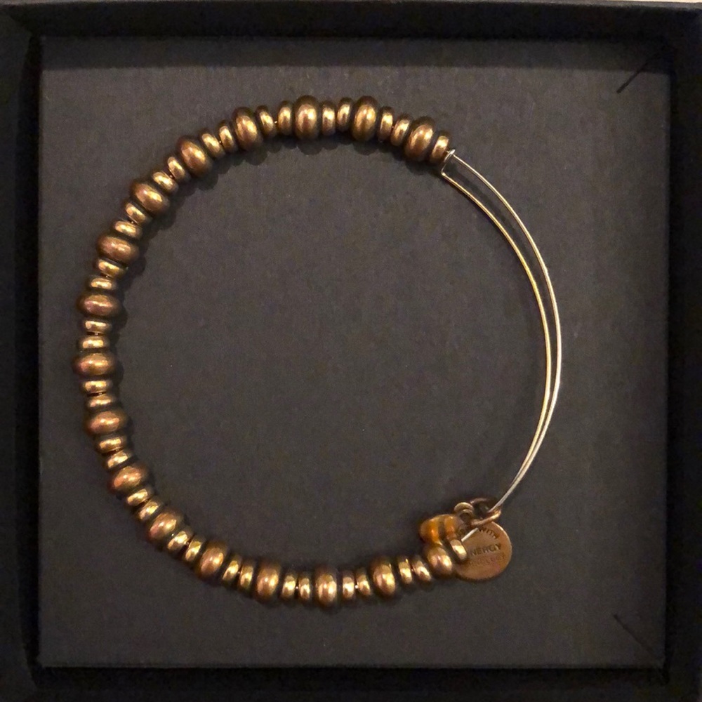 Alex and Ani Gold Rocker Beaded Bangle